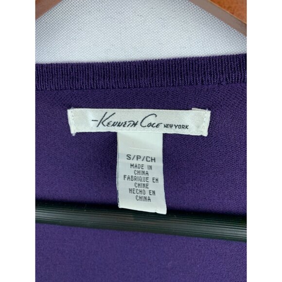 Kenneth Cole Womens Purple Button-Front Cardigan Sweater S - Picture 3 of 5